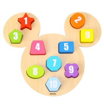 Houten cijferpuzzel Mickey Mouse
