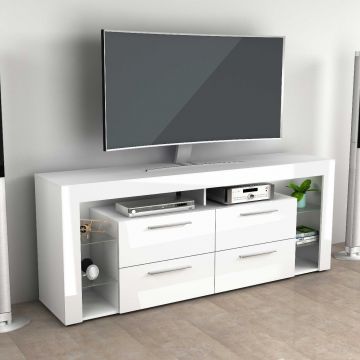 Tv-meubel Vidi 180 cm - hoogglans wit