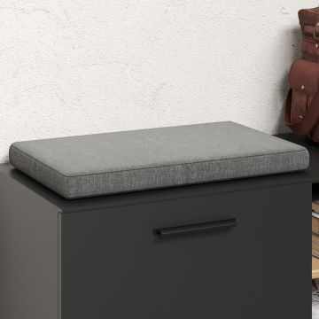 Coussin de siège gris moderne : Zip-lavable, pratique