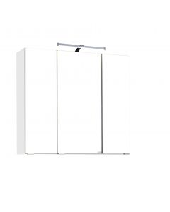 Spiegelkast Bobbi 70cm model 2 3 deuren & ledverlichting - wit