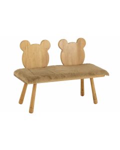Chair child bear 2 people wood natural