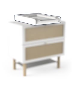 Verzorgingstafel voor commode Ochna | 70 x 53,4 x 10,1 cm | Wit