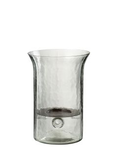 Kaarshouder bord wazig glas transparant small