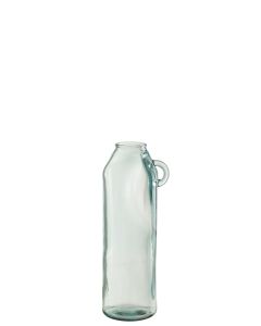 Vaas handvat cilinder gerecycleerd glas large
