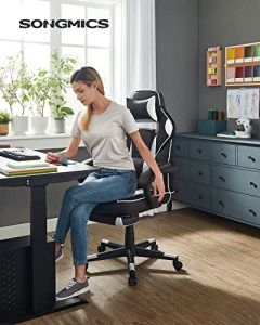 Ergonomische bureaustoel - zwart/wit, 150 kg belastbaar