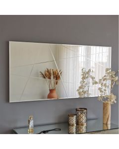 Locelso Zilveren MDF Spiegel: 130x62x2 cm