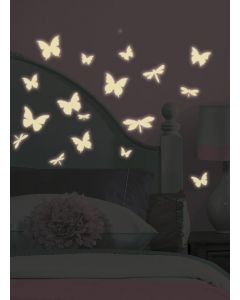 RoomMates muurstickers - Vlinders & Libelles Glow in the dark