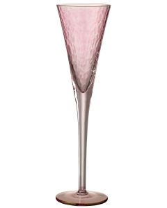Champagneglas oneffen glas roze