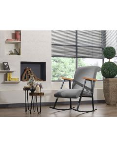 Stijlvolle en comfortabele schommelstoel | Grijs | 100% metalen frame