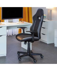 Chaise de bureau My Homi - noir/gris