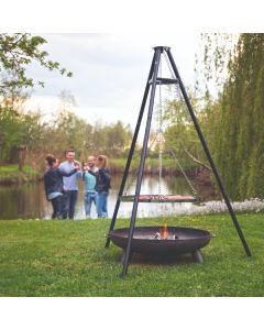Barbecue Tripod 65cm staal - zwart