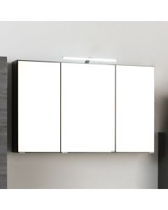 Spiegelkast Florent 120cm met 3 deuren & ledverlichting - grafiet
