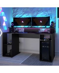 Gaming bureau LevelUp 150cm - zwart