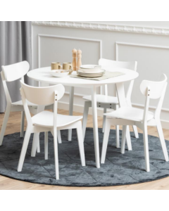 Table de salle à manger Rover Ø105 cm - blanc